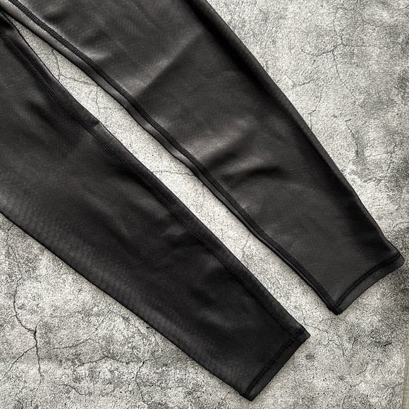 Electric Yoga Black Shiny Python Print Leggings - Picture 6 of 10